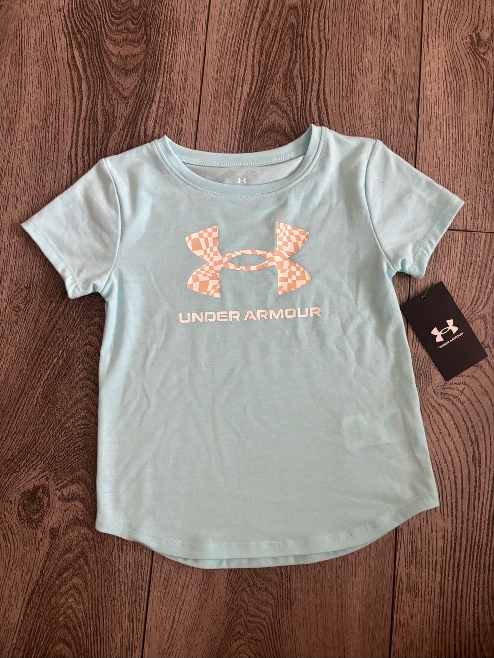 Under Armour Girls' Light Blue Logo Tee